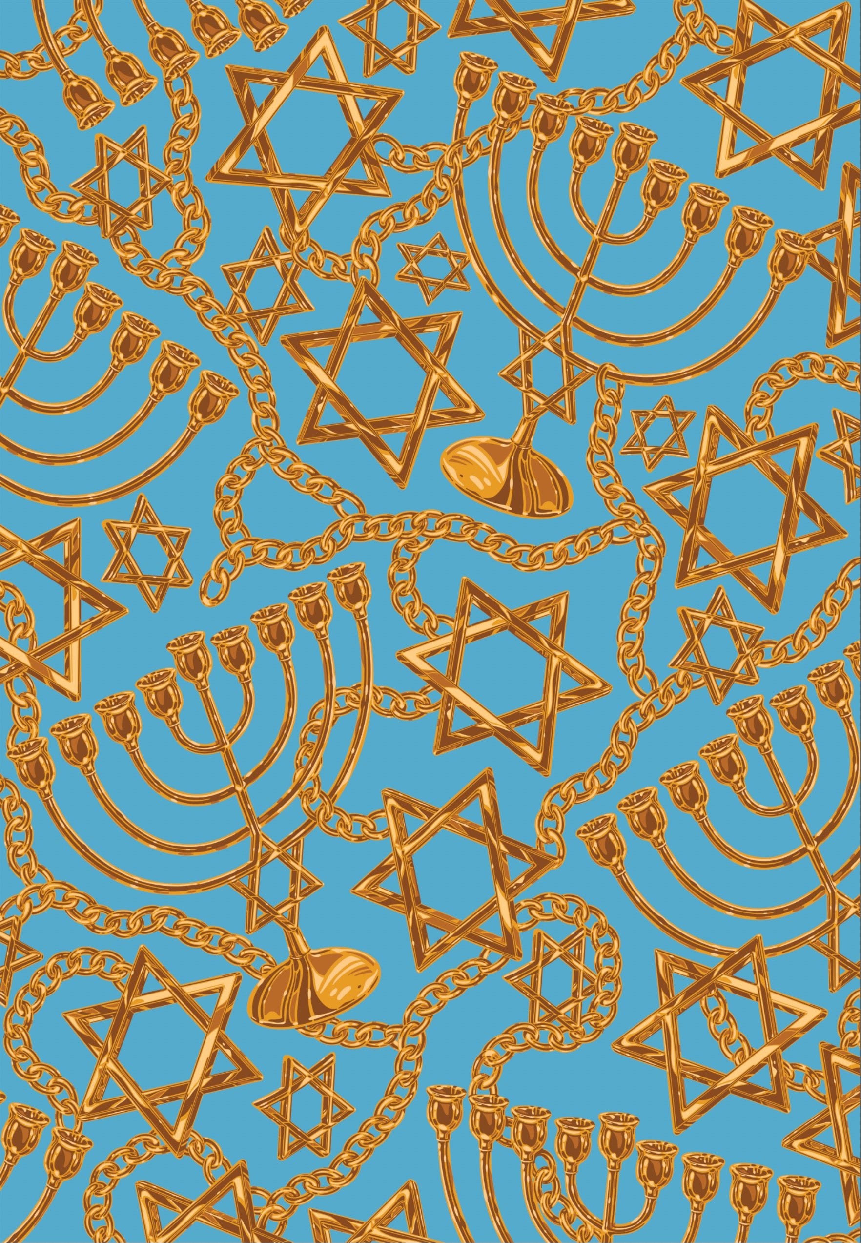 Hanukkah Drop Holiday Wrap